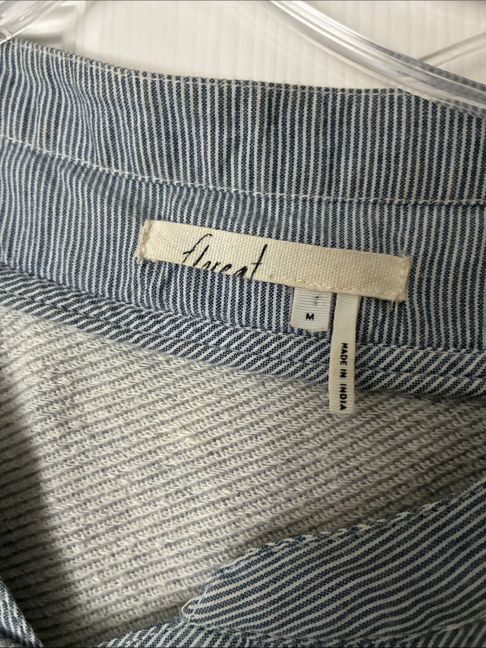 Anthropologie Floreat Gray Layered Embroidered Short-Sleeve Sweatshirt M - Picture 6 of 11